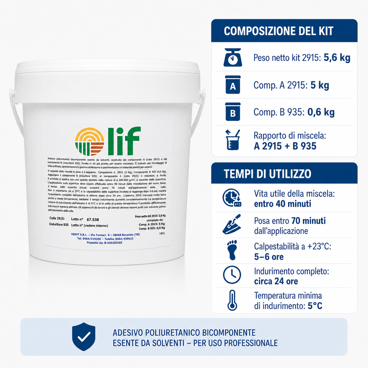 Collante per Prato Sintetico LIF – Adesivo Professionale