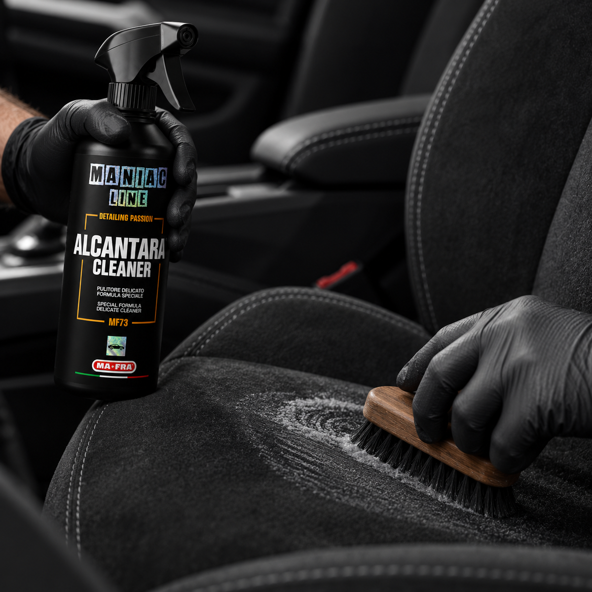 Alcantara® Cleaner pulitore delicato interni - MA-FRA Maniac Line