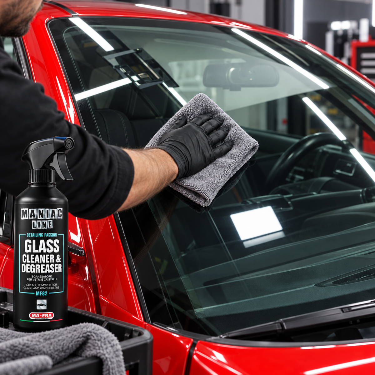 Glass Cleaner & Degreaser sgrassatore per vetri e cristalli auto - MA-FRA Maniac Line