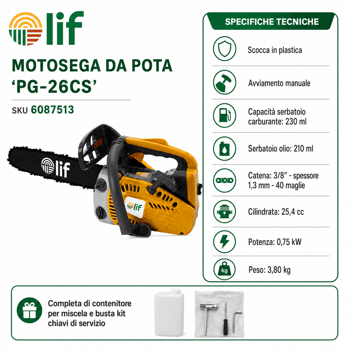 Motosega PG-26CS - LIF - ELETTROFER