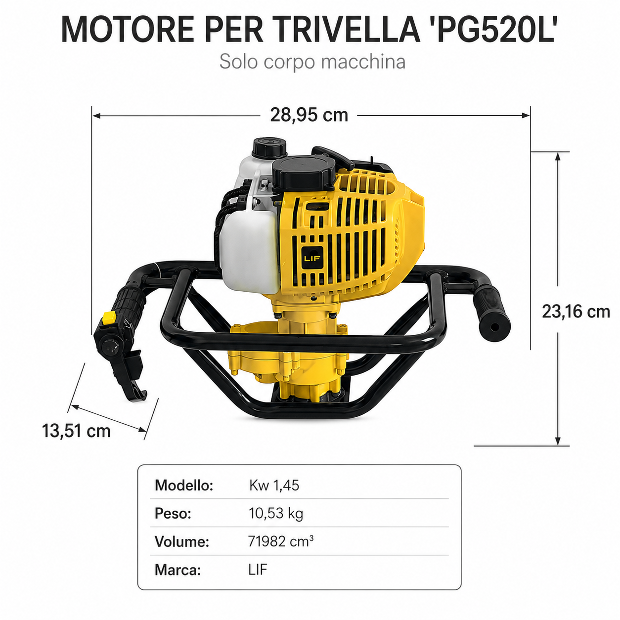 Motore per trivella PG520L - LIF