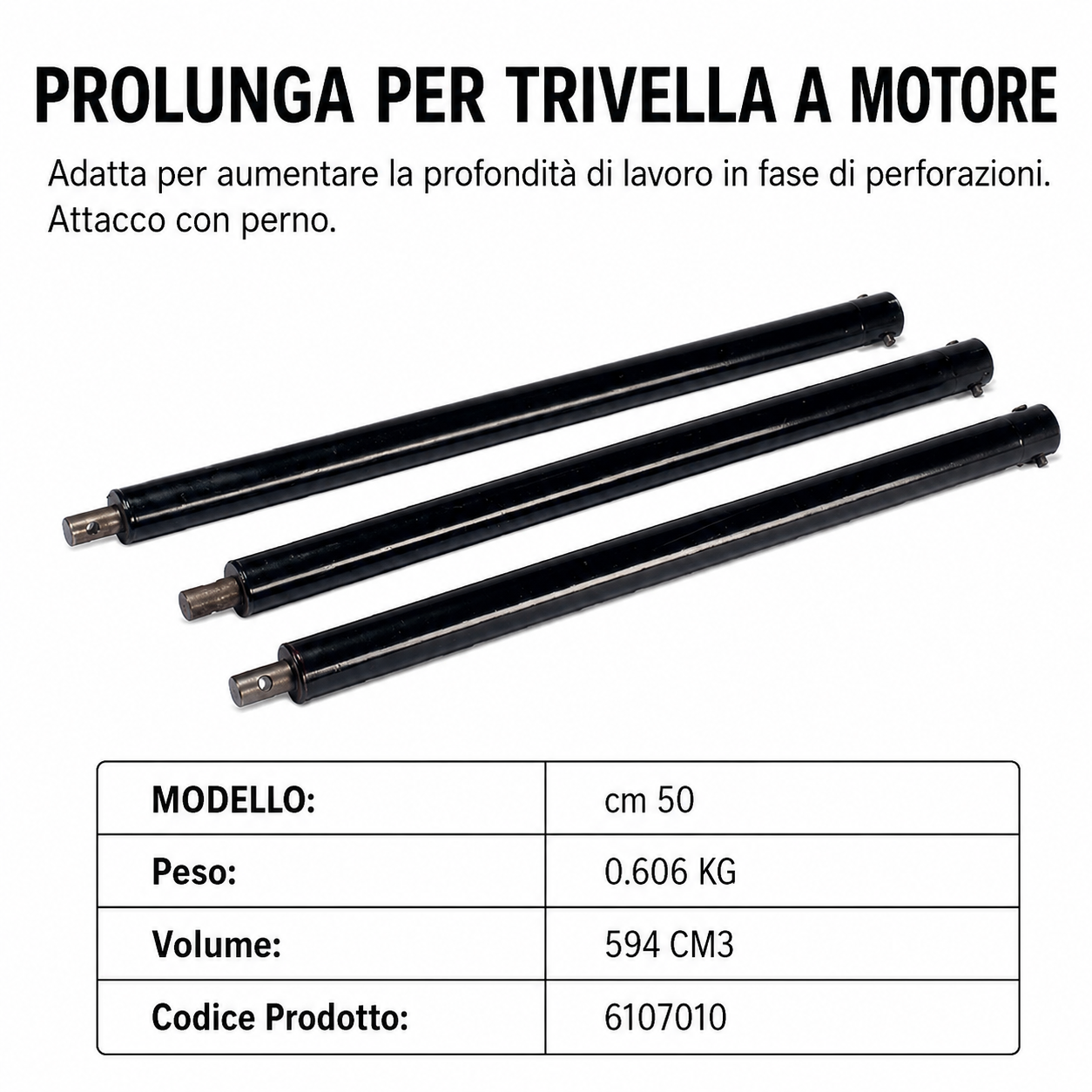 Prolunga per trivella a motore