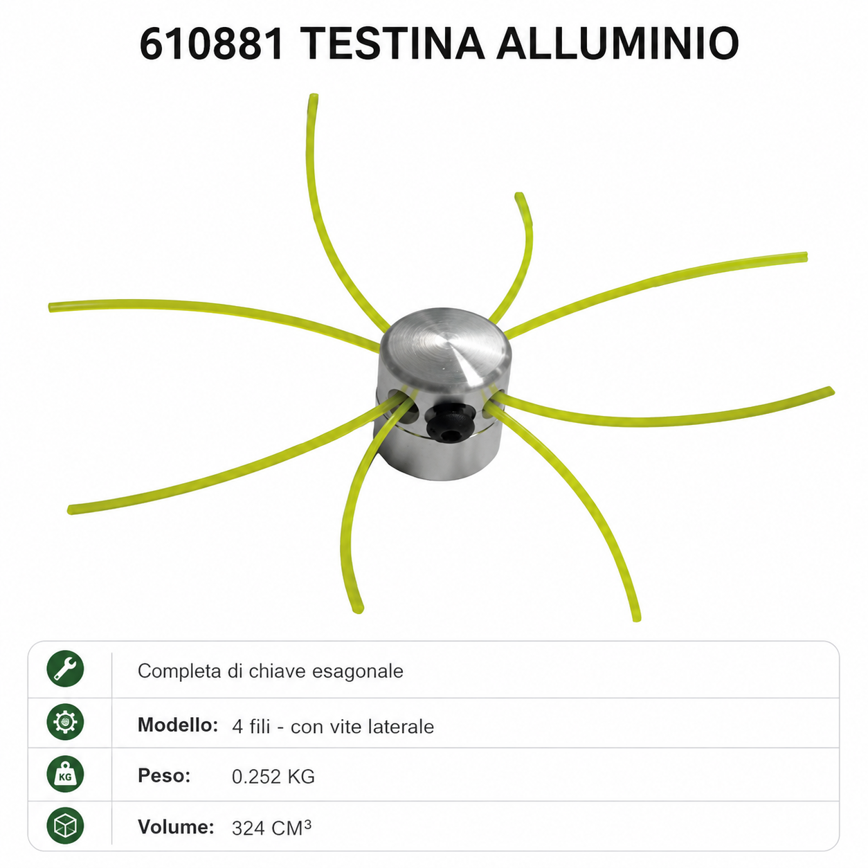 TESTINE PER DECESPUGLIATORE LIF – Multifilo PVC e Alluminio
