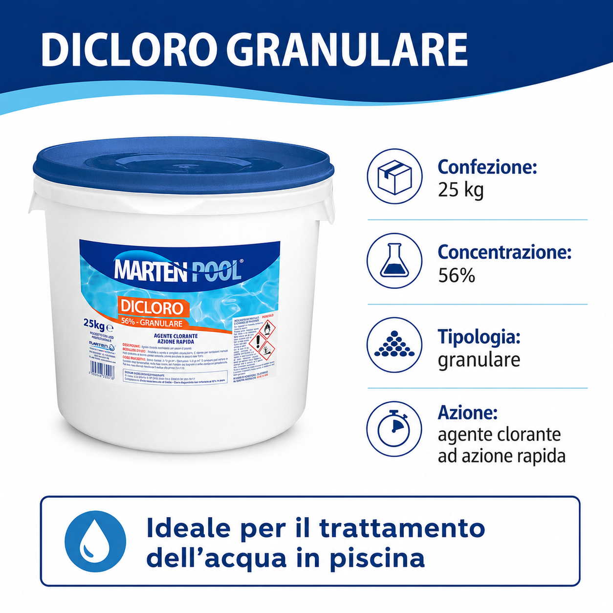 Cloro granulare Dicloro - Kg. 25