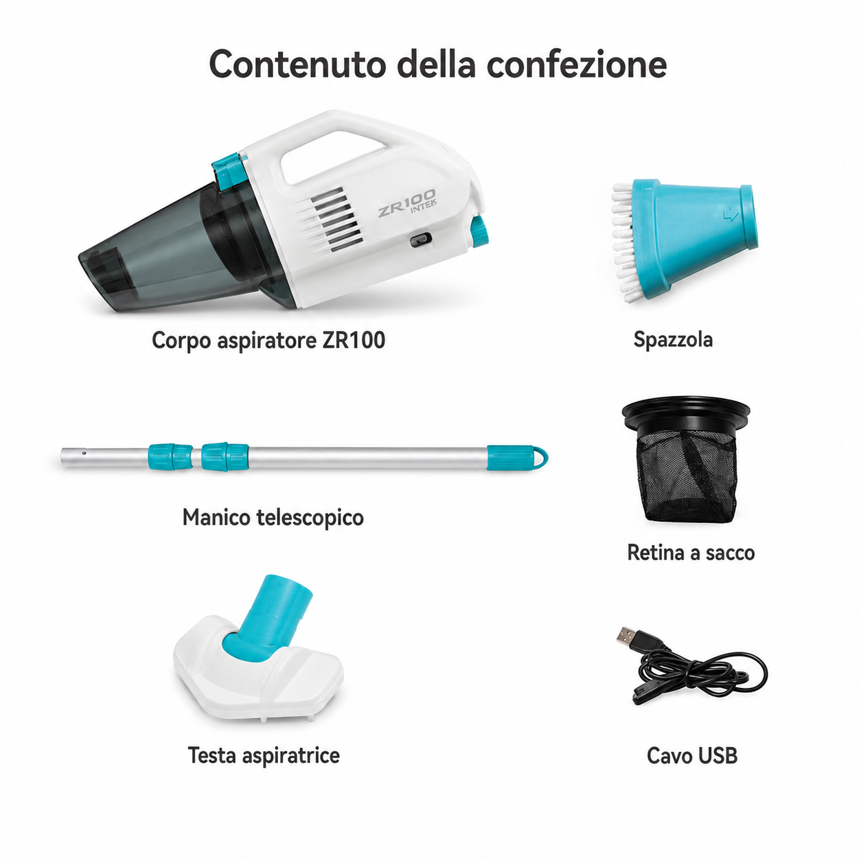 ASPIRATORE PER PULIZIA PISCINA ZR100 INTEX