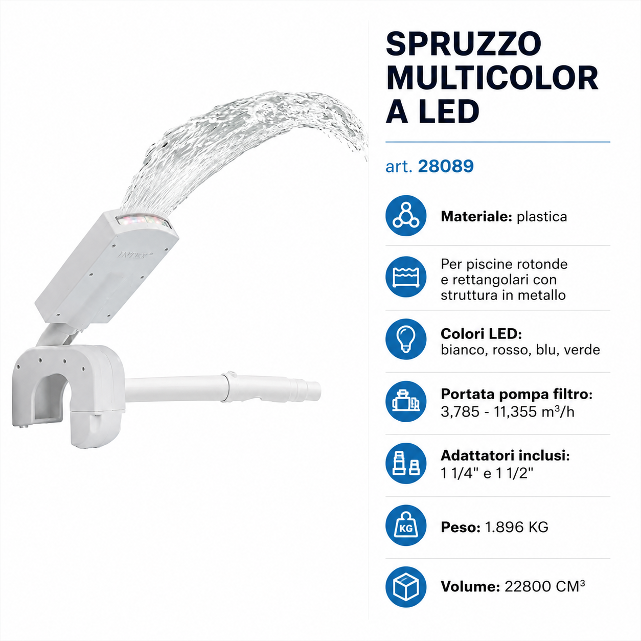 Spruzzo multicolor a LED - INTEX