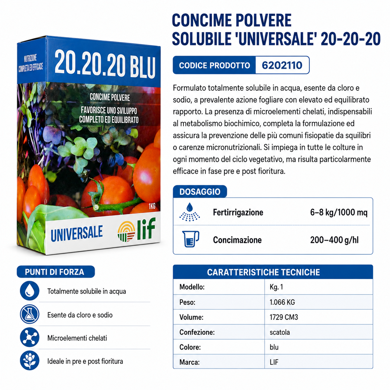 Concimi LIF per Piante e Giardino – Liquido, Sangue di Bue e Polvere Solubile