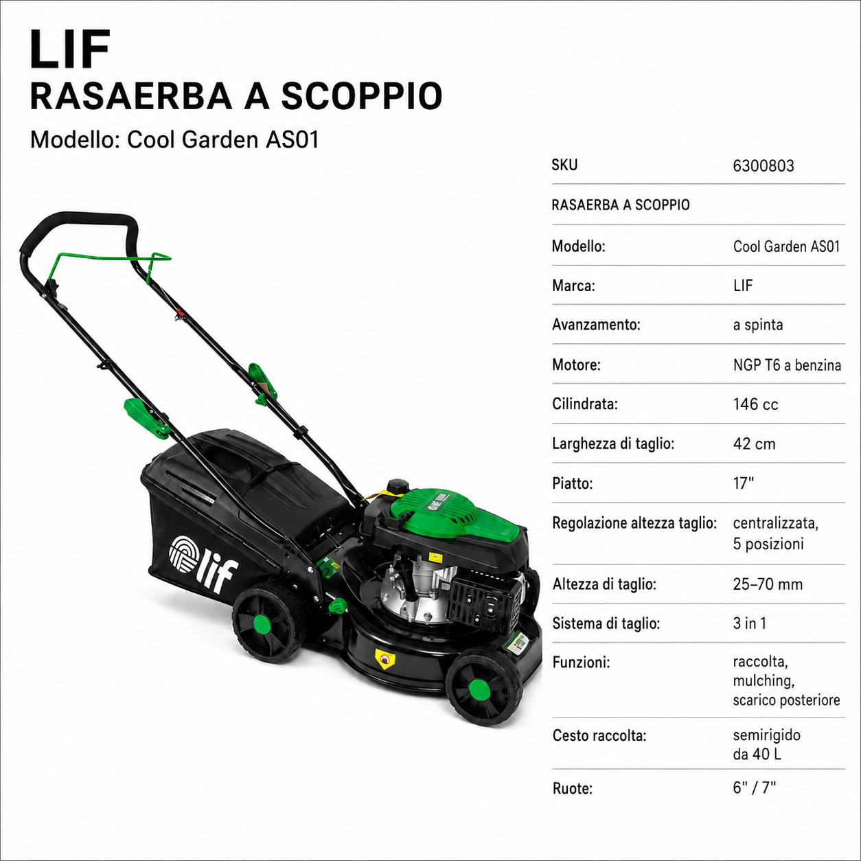 RASAERBA A SCOPPIO LIF COOL GARDEN – AS01 e MX01 146 cc