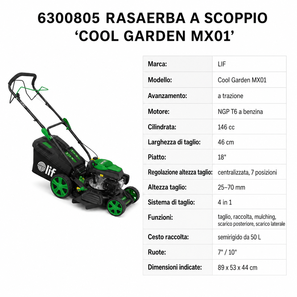 RASAERBA A SCOPPIO LIF COOL GARDEN – AS01 e MX01 146 cc