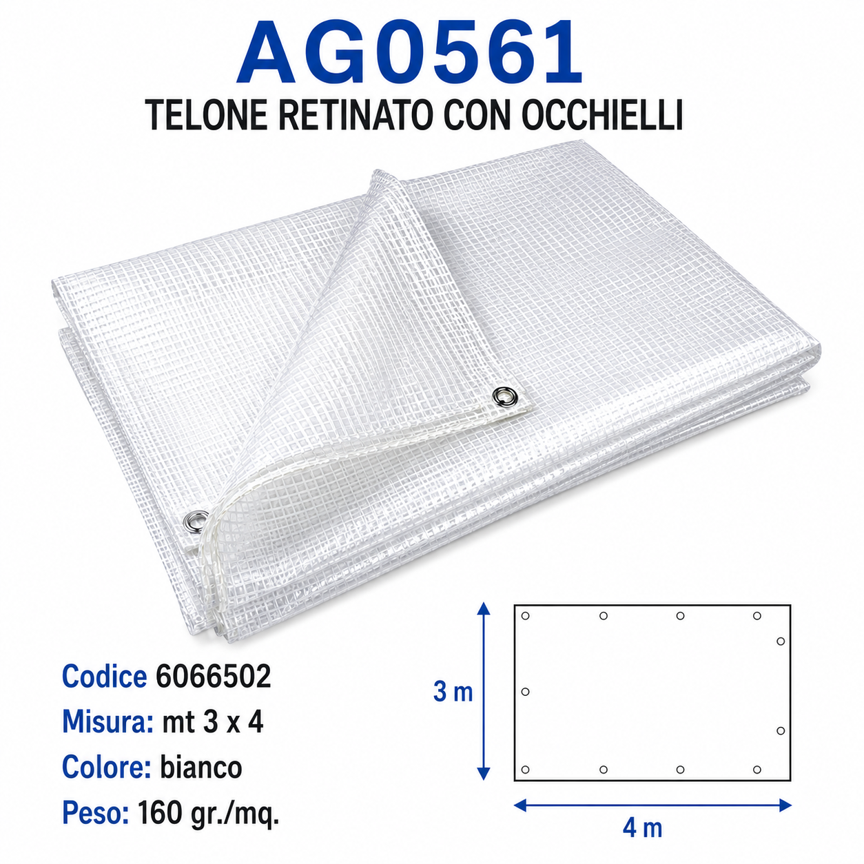 TELO RETINATO PER COPERTURA ANTI-UV