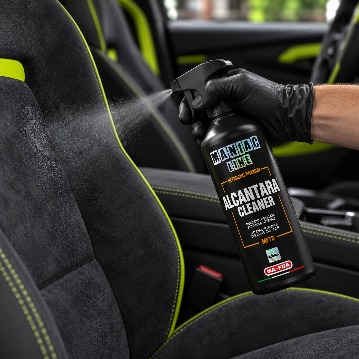 Alcantara® Cleaner pulitore delicato interni - MA-FRA Maniac Line