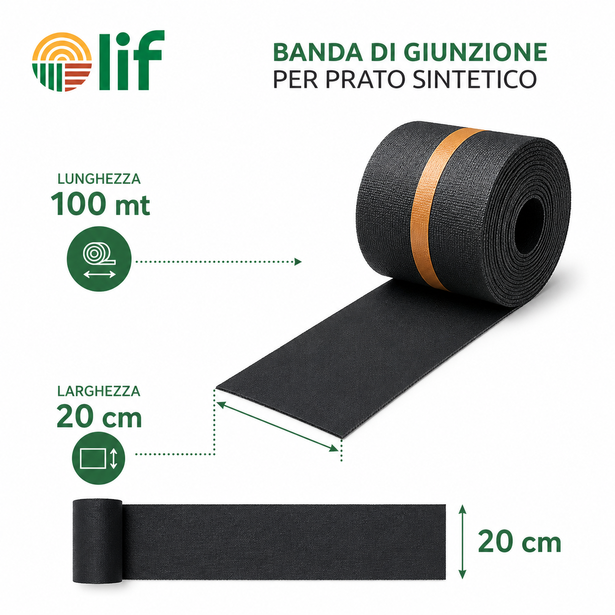 Banda di Giunzione per Prato Sintetico LIF – Installazione Professionale (2 Varianti)
