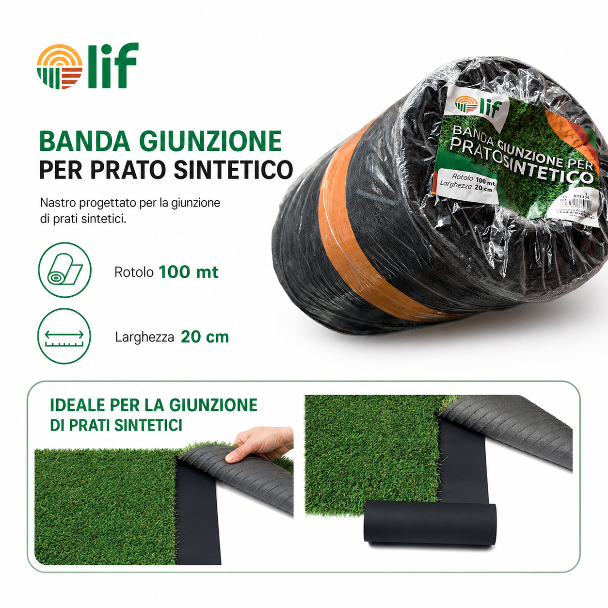 Banda di Giunzione per Prato Sintetico LIF – Installazione Professionale (2 Varianti)