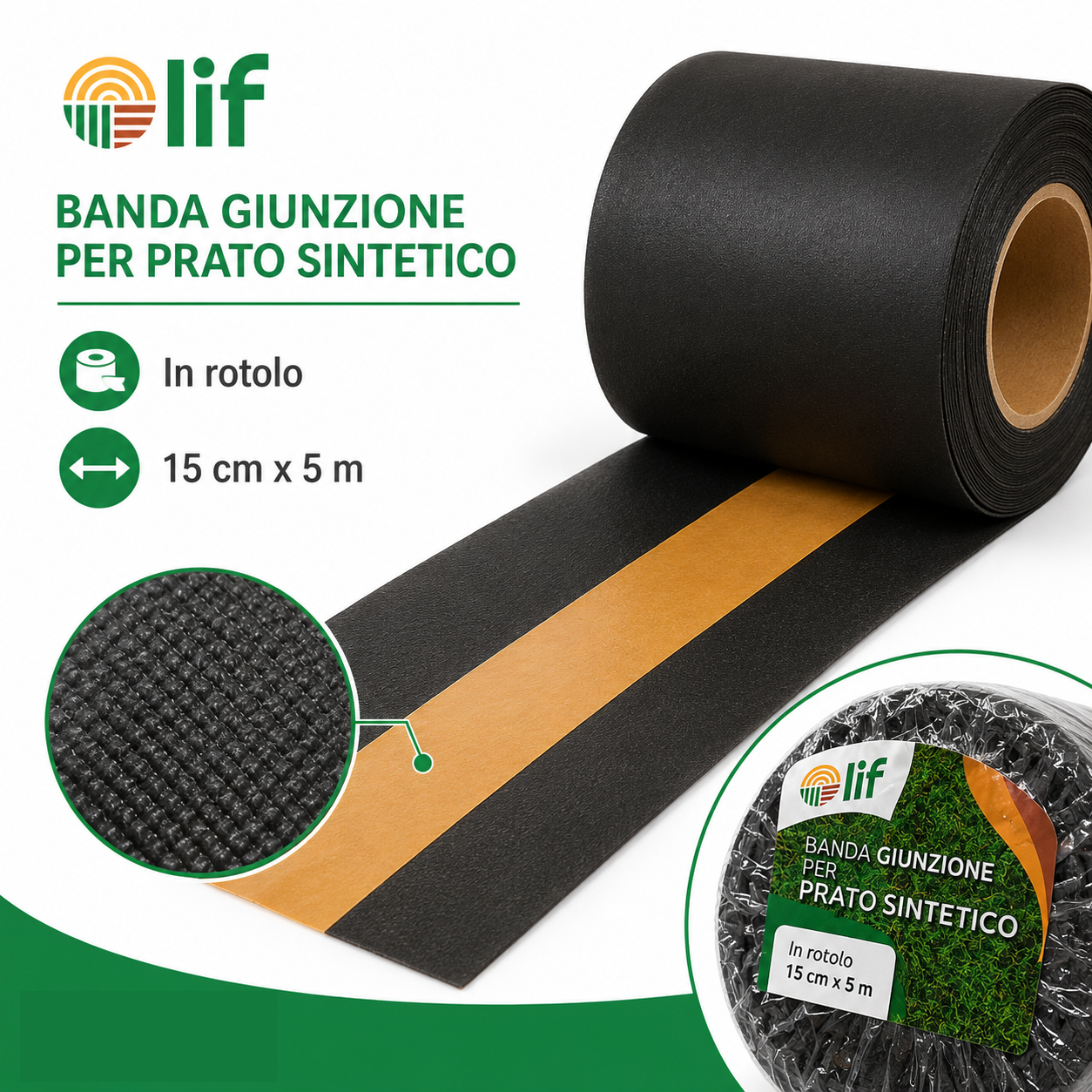 Banda di Giunzione per Prato Sintetico LIF – Installazione Professionale (2 Varianti)
