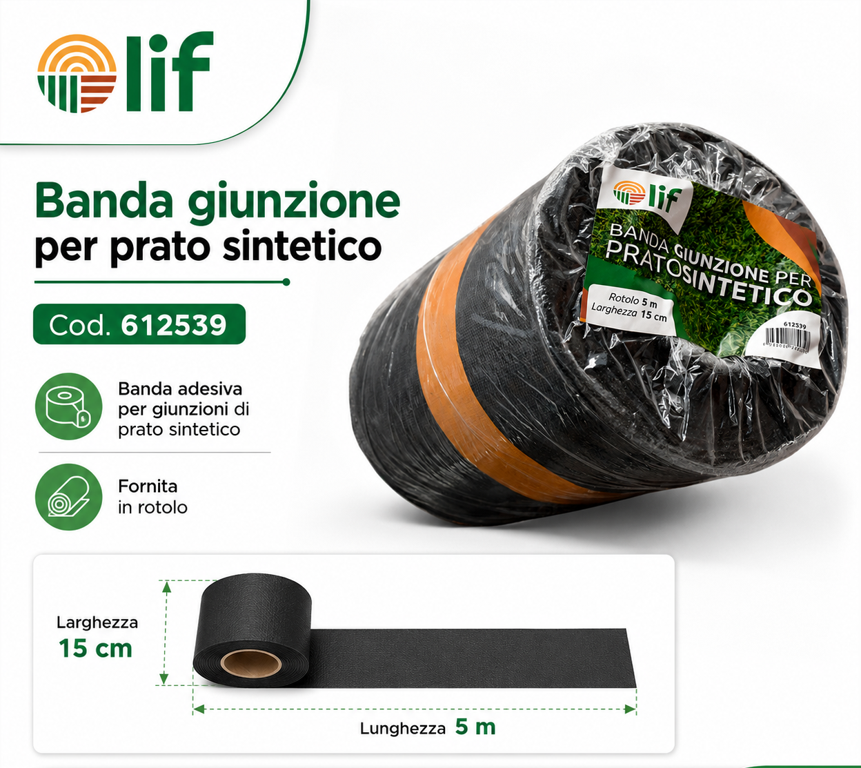 Banda di Giunzione per Prato Sintetico LIF – Installazione Professionale (2 Varianti)