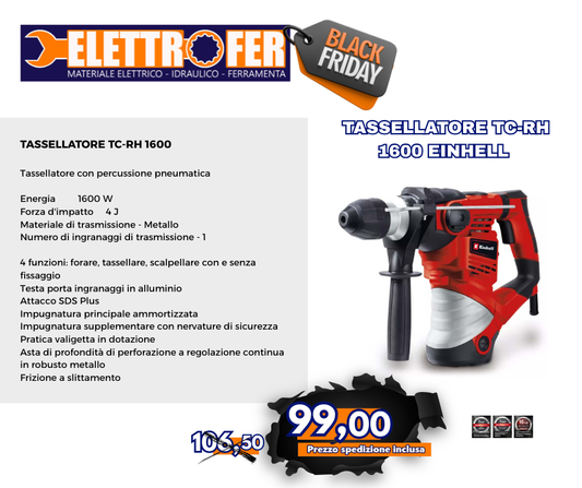 EINHELL TASSELLATORE TC-RH 1600 Black Friday