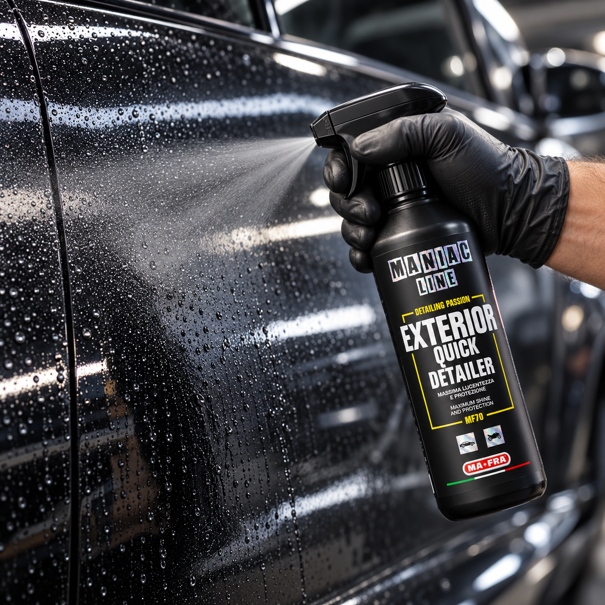 Exterior Quick Detailer  pulitore a secco 3 in 1 - MA-FRA Maniac Line