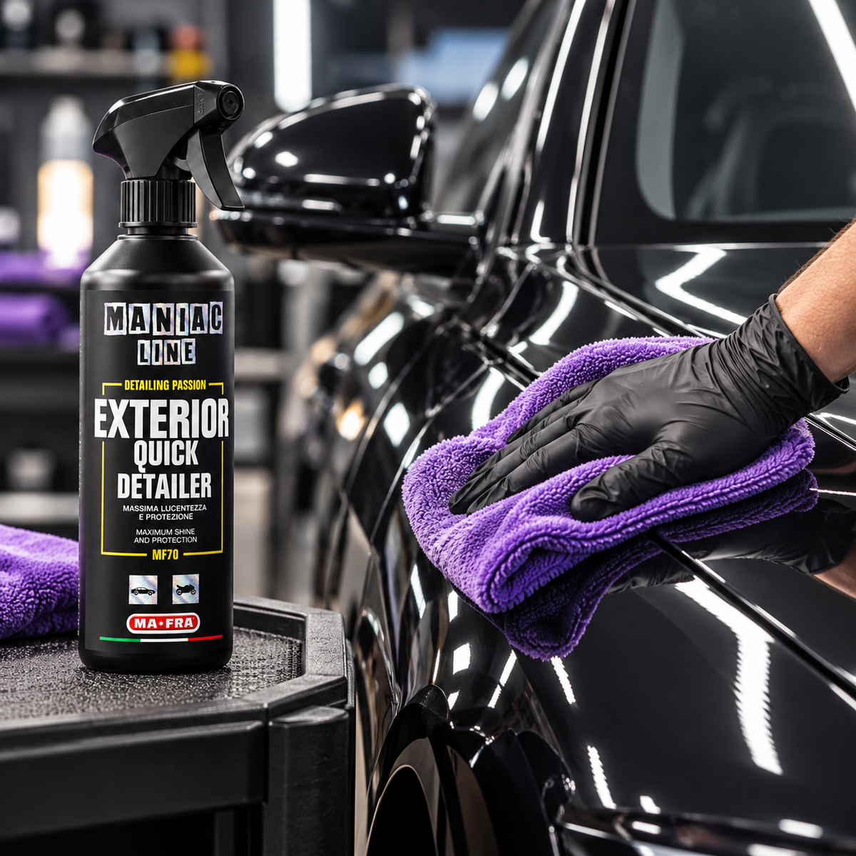 Exterior Quick Detailer  pulitore a secco 3 in 1 - MA-FRA Maniac Line