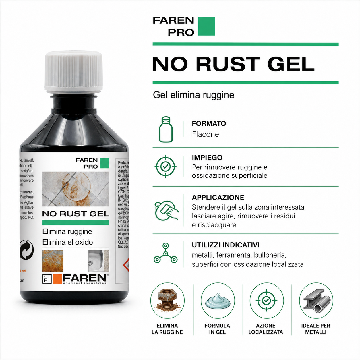 Faren No Rust Gel - elimina ruggine
