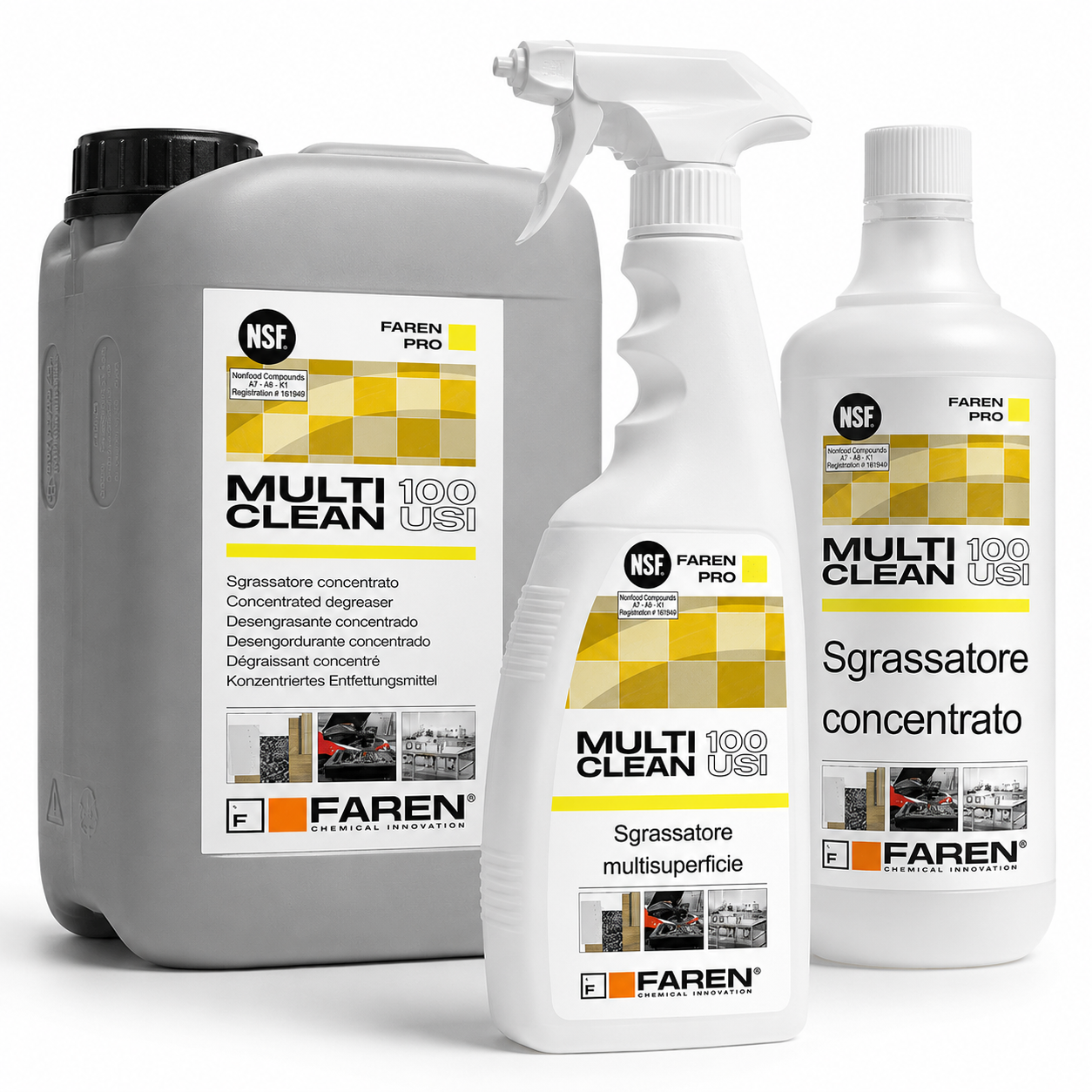 Faren Multiclean 100 Usi - Sgrassatore concentrato