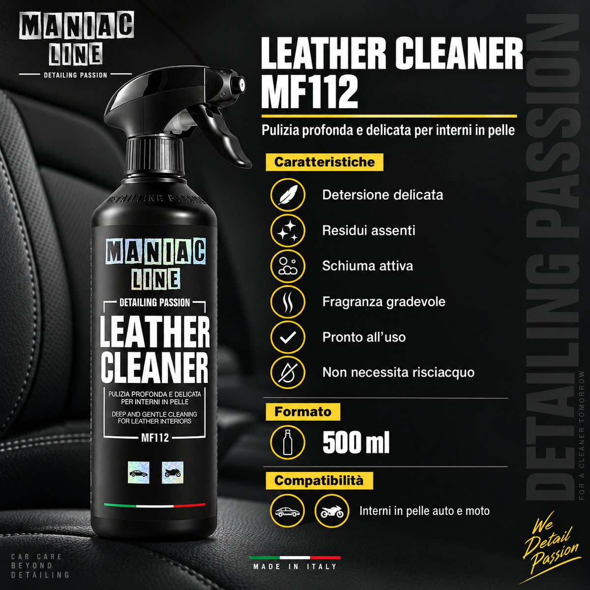 Leather Cleaner pulitore pelle auto - MA-FRA Maniac Line