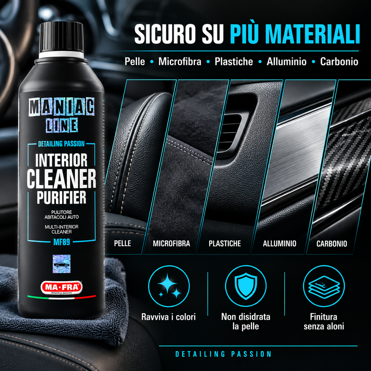 Interior Cleaner Purifier pulitore specifico per gli interni - MA-FRA Maniac Line
