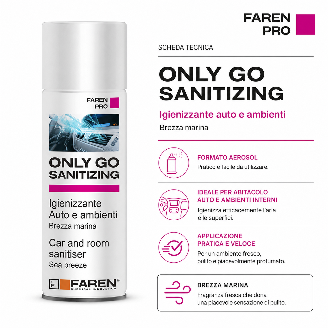Faren Only Go Sanitizing - igienizzante auto e ambienti