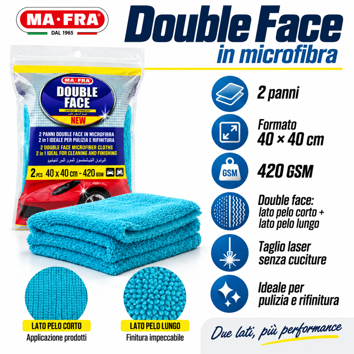 Panni Double Face in microfibra - MA-FRA