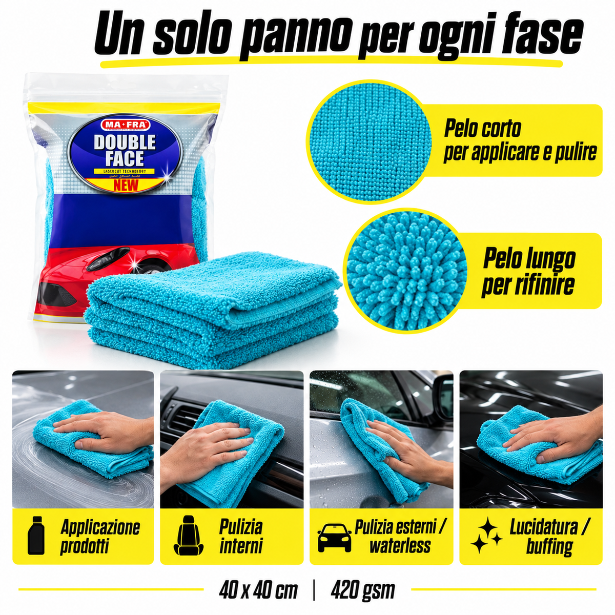 Panni Double Face in microfibra - MA-FRA