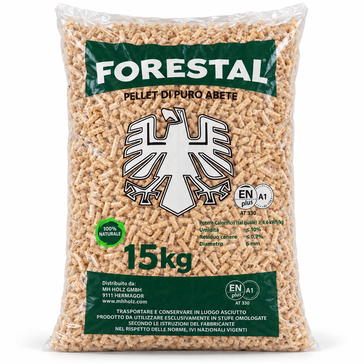 Pellet Forestal 100% abete ENplus A1 - Sacco 15 kg