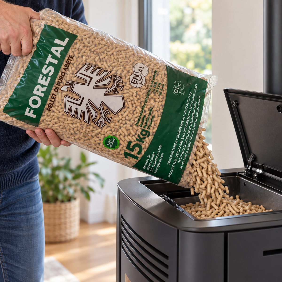 Pellet Forestal 100% abete ENplus A1 - Sacco 15 kg