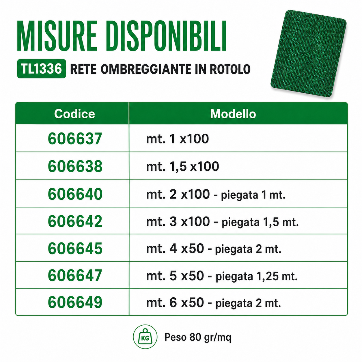 RETE OMBREGGIANTE IN ROTOLO OMBREGGIATURA 90% - LIF