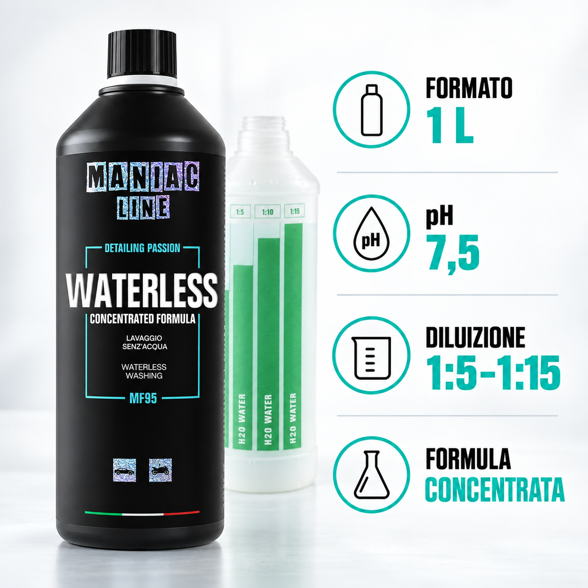 Waterless Lavaggio auto senz'acqua - MA-FRA Maniac Line