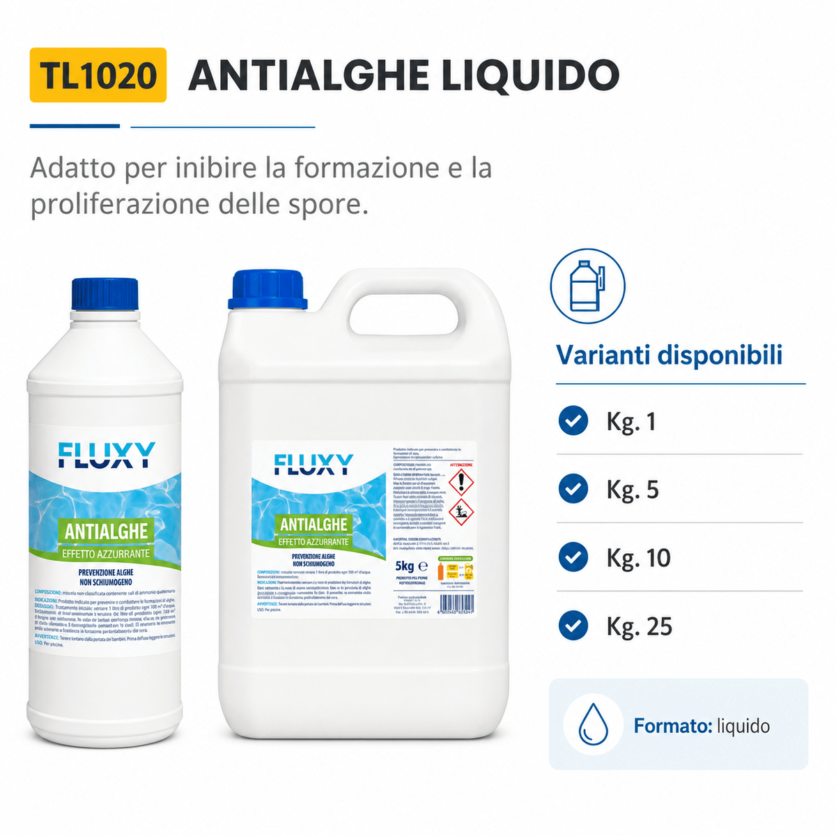 Antialghe liquido - FLUXY - ELETTROFER