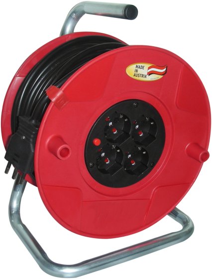 BAT AVVOLGICAVO 260 rosso 50M H05VV - F 3G1.5 nero - ELETTROFER