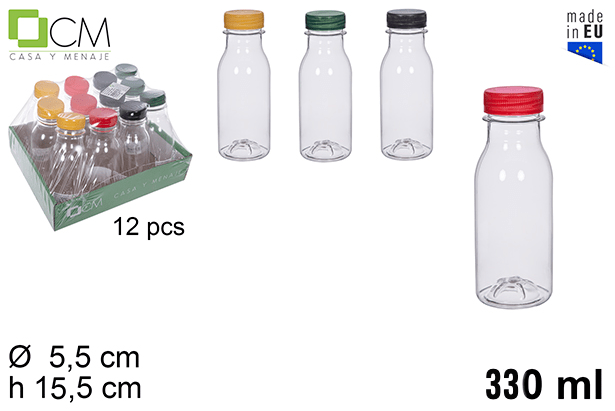 BOTTIGLIA IN PLASTICA TRASPARENTE CON TAPPO - ELETTROFER