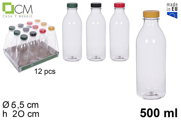 BOTTIGLIA IN PLASTICA TRASPARENTE CON TAPPO - ELETTROFER
