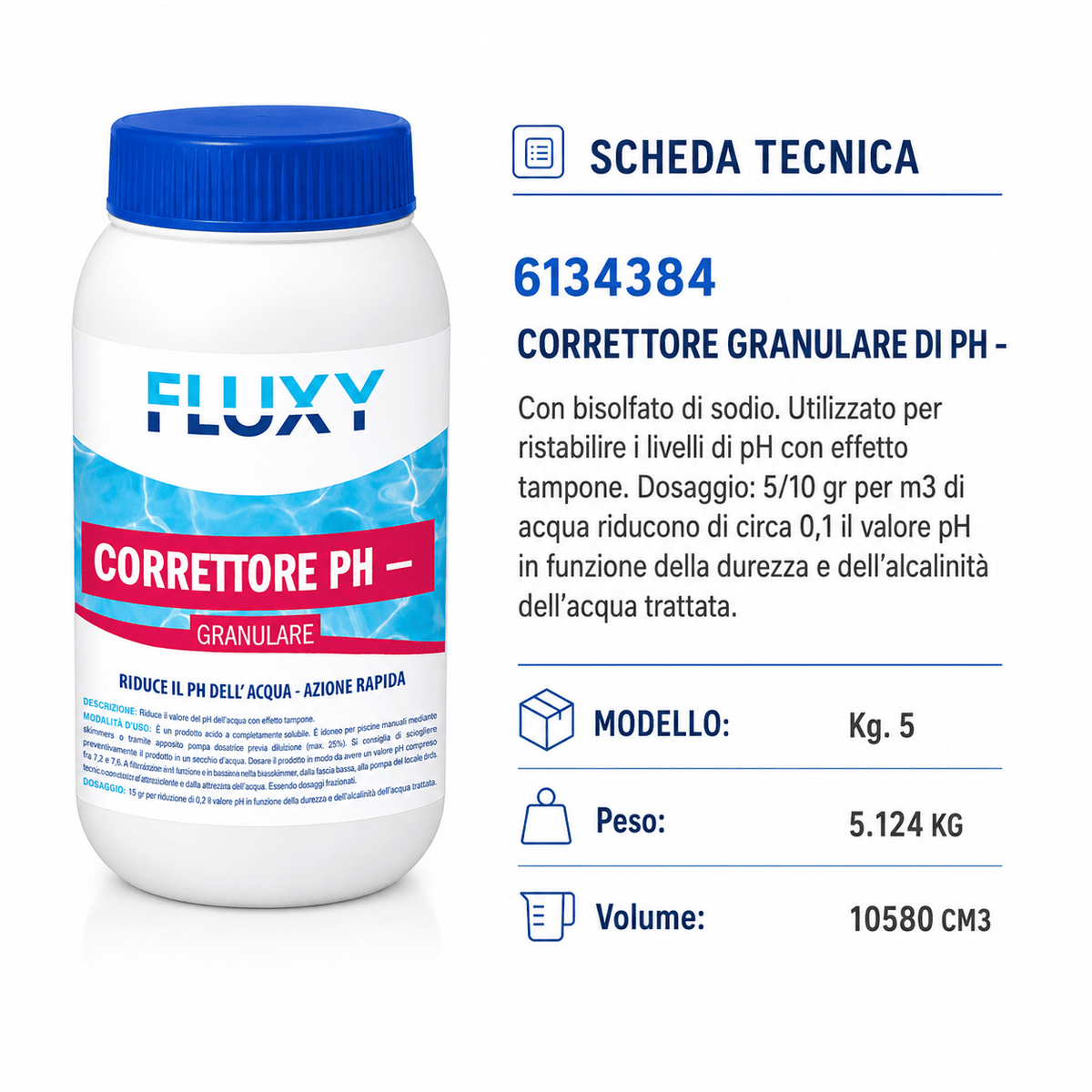 Correttore granulare di pH - 5 Kg - ELETTROFER