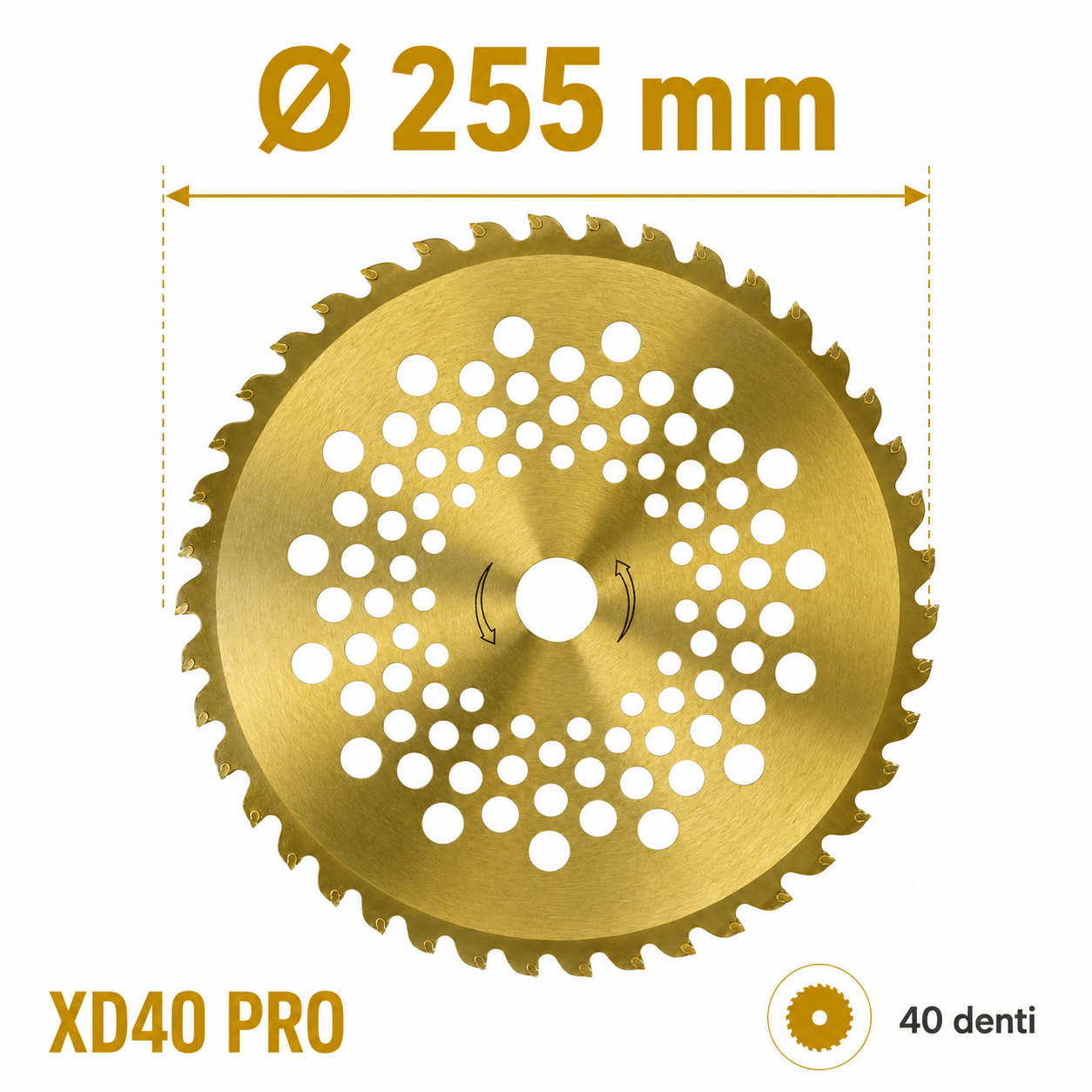 DISCHI PER DECESPUGLIATORE LIF XD – 255 mm con Denti al Tungsteno - ELETTROFER