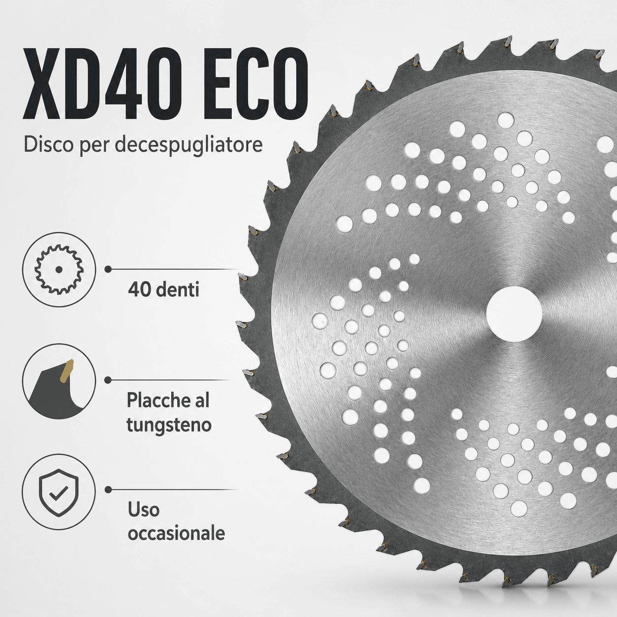 DISCHI PER DECESPUGLIATORE LIF XD – 255 mm con Denti al Tungsteno - ELETTROFER