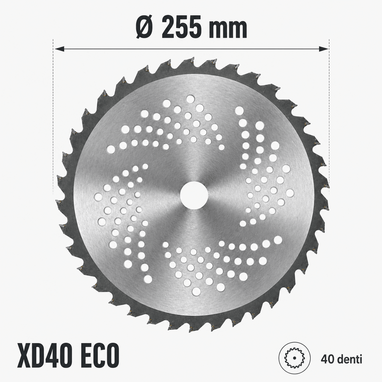 DISCHI PER DECESPUGLIATORE LIF XD – 255 mm con Denti al Tungsteno - ELETTROFER