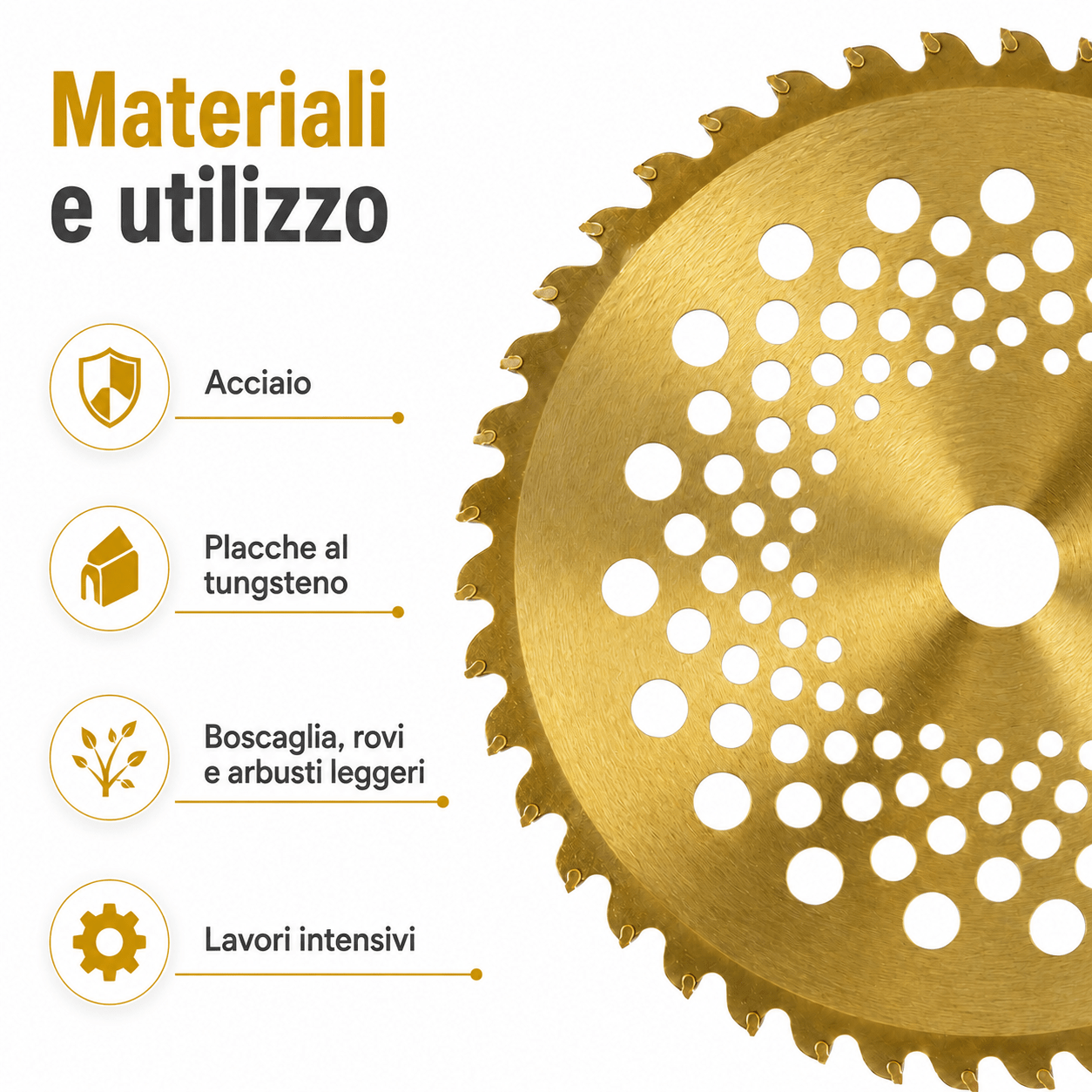 DISCHI PER DECESPUGLIATORE LIF XD – 255 mm con Denti al Tungsteno - ELETTROFER