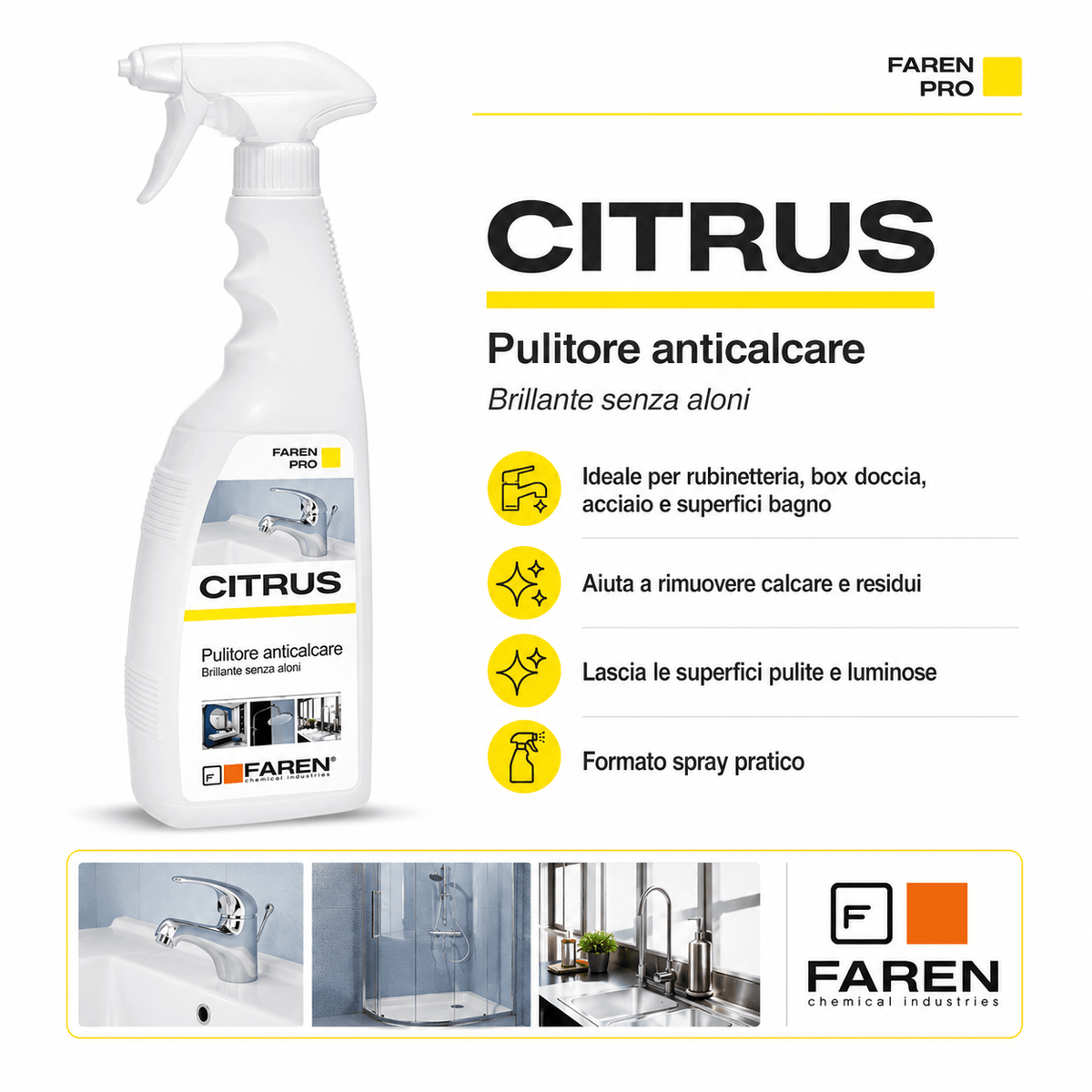 Faren Citrus anticalcare naturale 750 ml - ELETTROFER