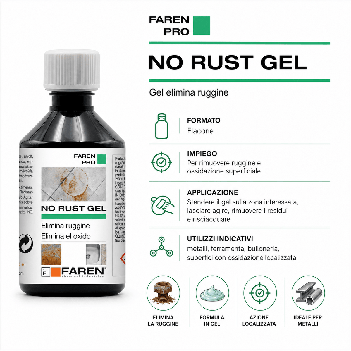 Faren No Rust Gel - elimina ruggine - ELETTROFER