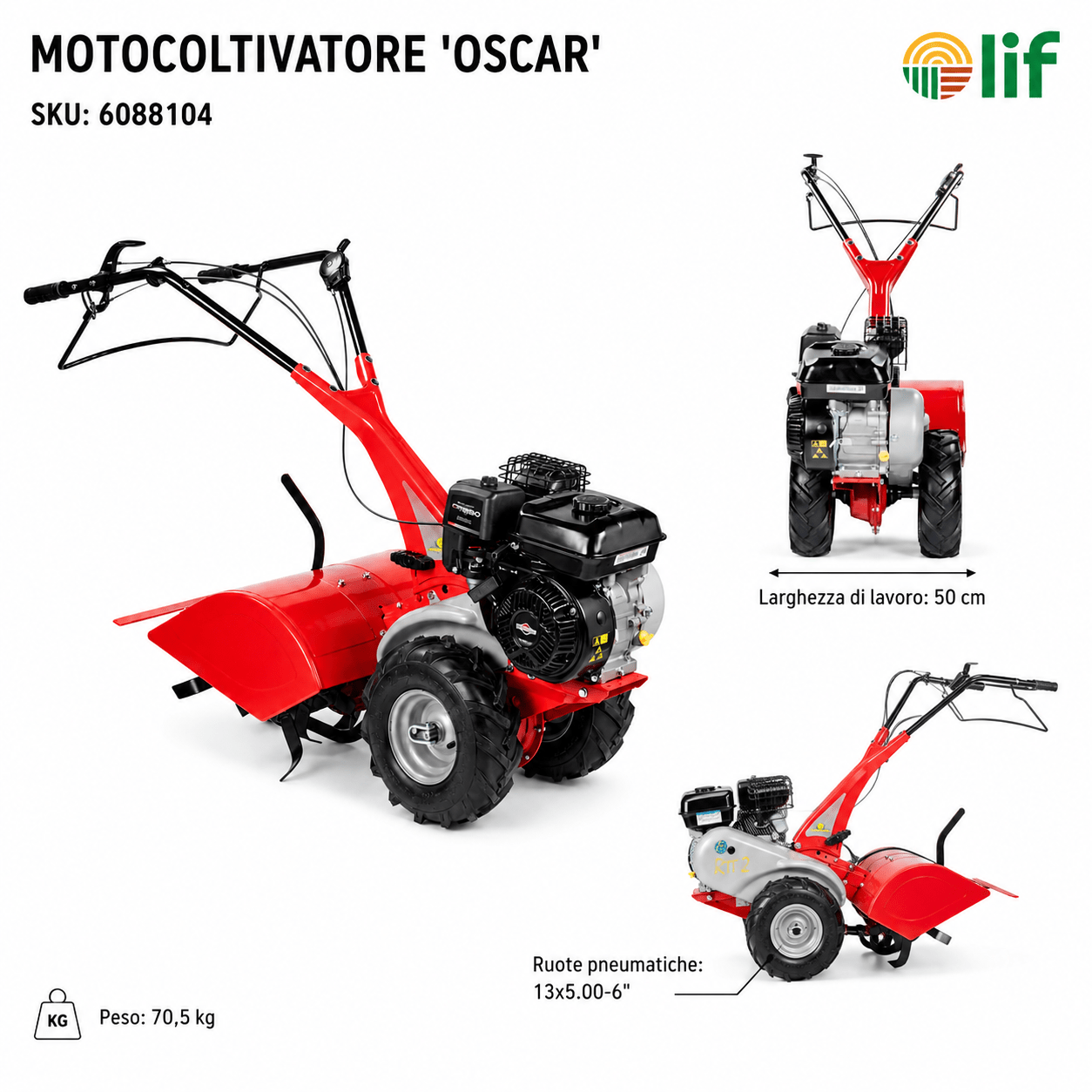 Motocoltivatore Oscar 208 cc - LIF - ELETTROFER