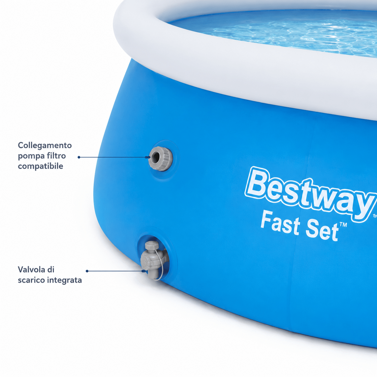Piscina fuori terra Bestway Fast Set Ø 305 cmx 76h - ELETTROFER