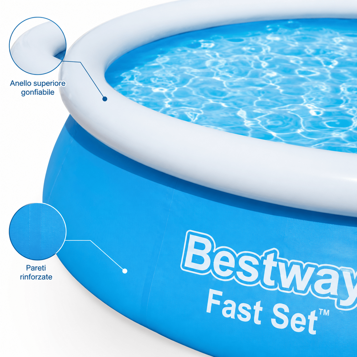Piscina fuori terra Bestway Fast Set Ø 305 cmx 76h - ELETTROFER