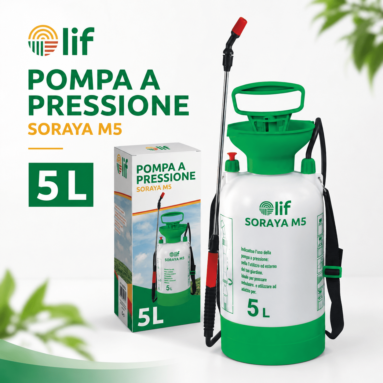 Pompa a pressione SORAYA LIF DA 5Lt. o 8Lt. - ELETTROFER