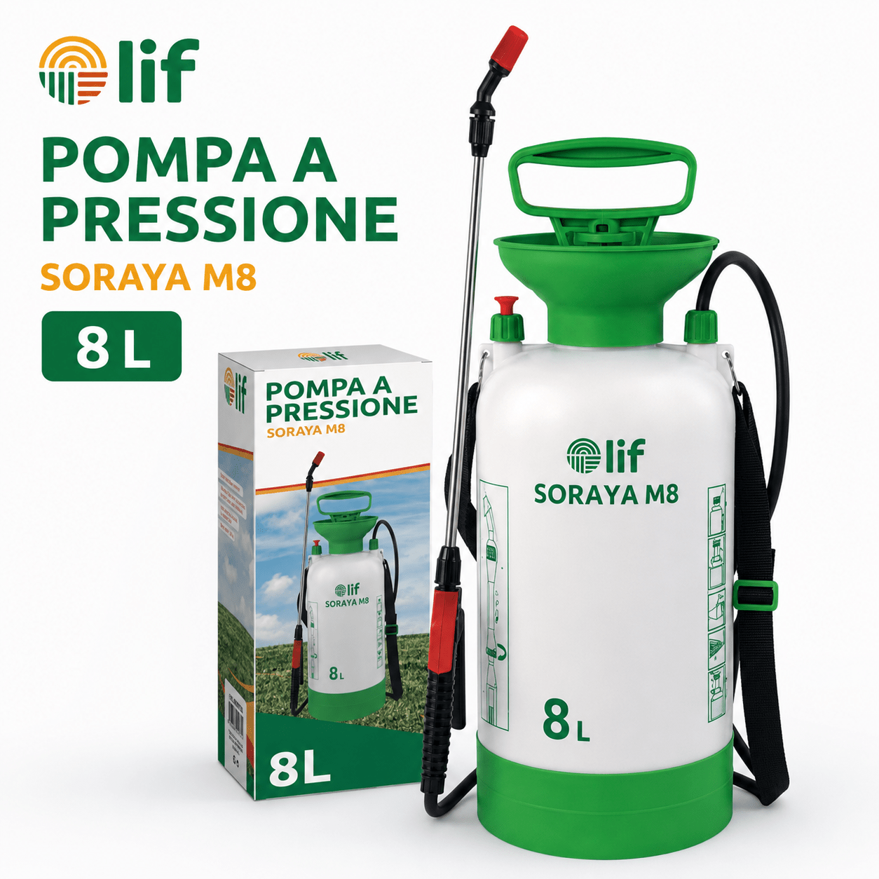 Pompa a pressione SORAYA LIF DA 5Lt. o 8Lt. - ELETTROFER