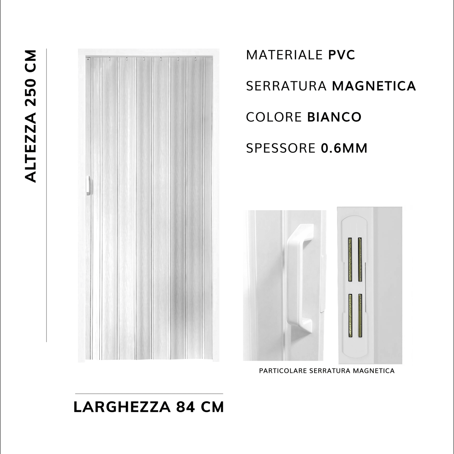 PORTA A SOFFIETTO MAGNETICA DA INTERNO - ELETTROFER